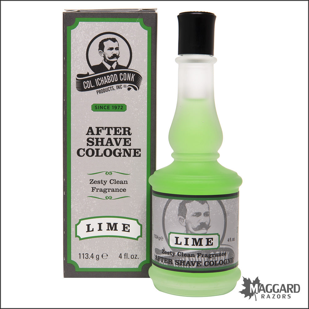 Col. Conk Lime Aftershave Cologne Splash, 4oz — Maggard Razors