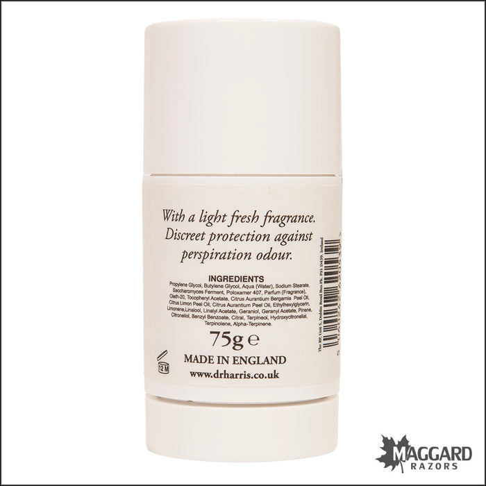 D.R. Harris Arlington Stick Deodorant, 75g - Alcohol Free
