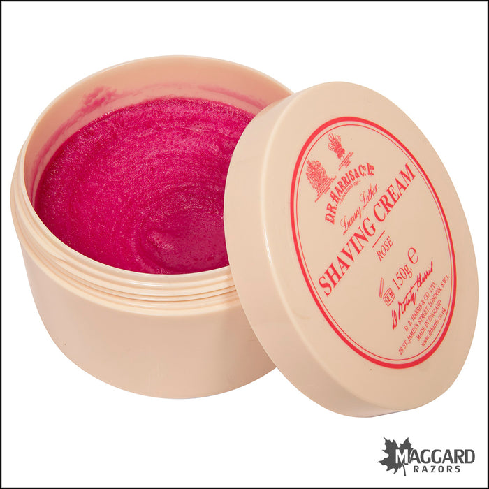 D.R. Harris Rose Shaving Cream in Bowl, 150g
