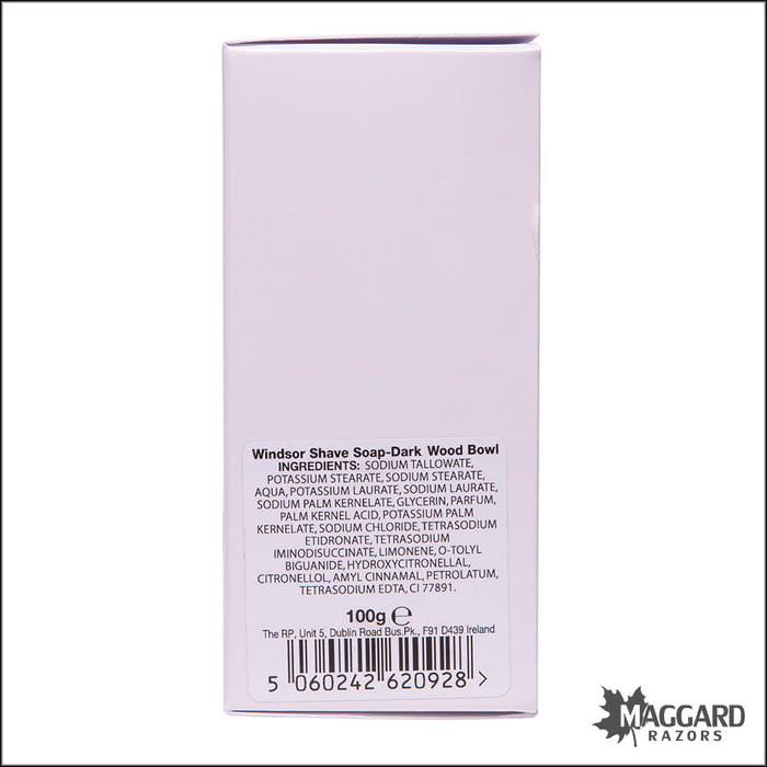 D.R. Harris Windsor Shaving Soap in Mahogany Finished Wood Bowl, 100g