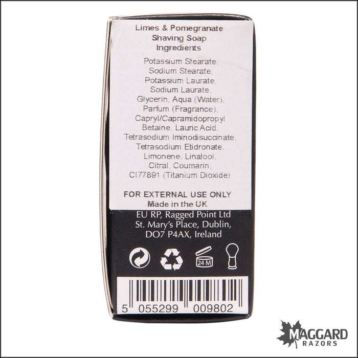 Edwin Jagger Limes and Pomegranate Shave Soap Travel Tub Refill, 65g