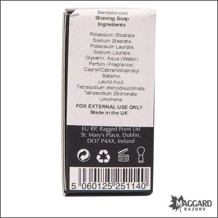 Edwin Jagger Sandalwood Shave Soap Travel Tub Refill, 65g