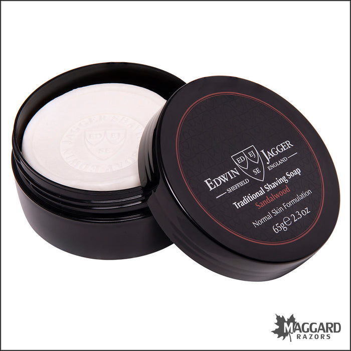 Edwin Jagger Sandalwood Shave Soap Travel Tub, 65g