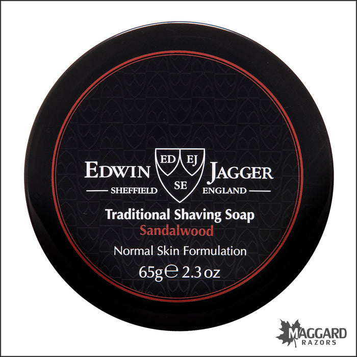 Edwin Jagger Sandalwood Shave Soap Travel Tub, 65g