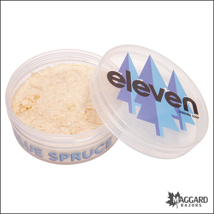 Eleven Shaving Blue Spruce Artisan Shaving Soap with Tallow, 4oz - Julien Base