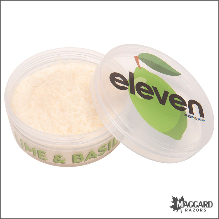 Eleven Shaving Lime and Basil Artisan Shaving Soap with Tallow, 4oz - Julien Base