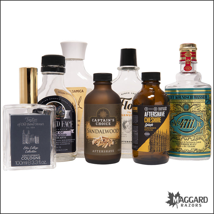 Empty Aftershave Bottles, Various Types and Sizes