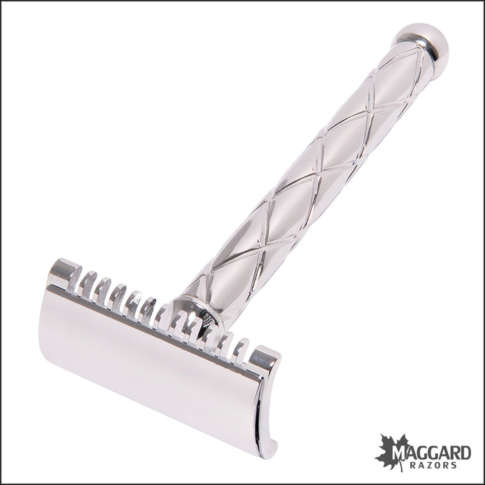 Fatip Retro Open Comb Chrome Finish DE Safety Razor, #42118