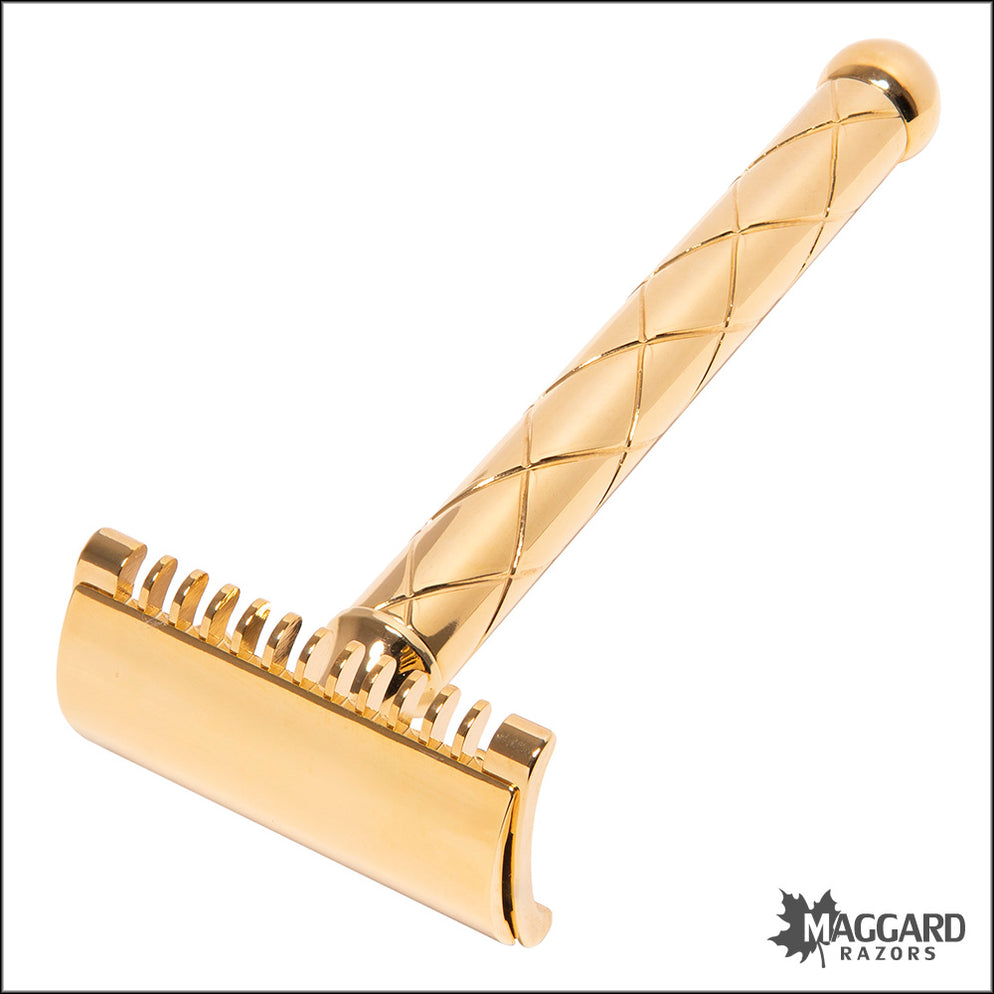 Fatip Retro Razor Fatip Retro Open Comb Gold Finish DE Safety Razor, #42119 — Maggard Razors