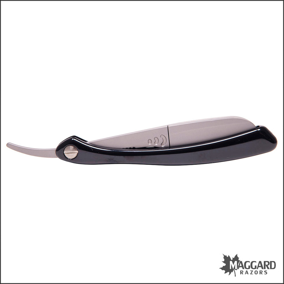 Feather Artist Club SR Folding Straight Razor Shavette, Black Handle ...