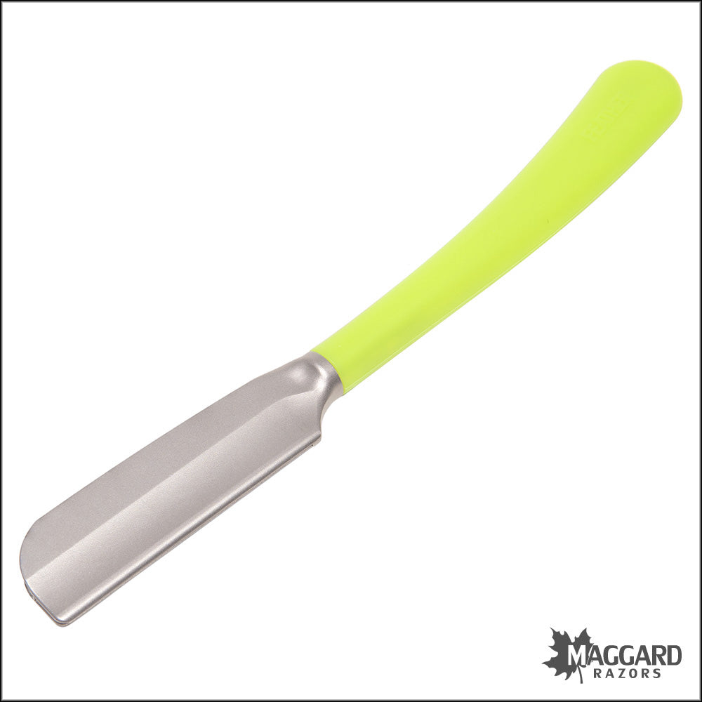 Feather Artist Club SS Fixed Straight Razor Shavette, Lime Handle