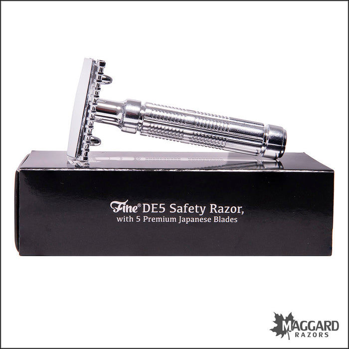 Fine Accoutrements DE5 Open Comb DE Safety Razor, Chrome Finish ...