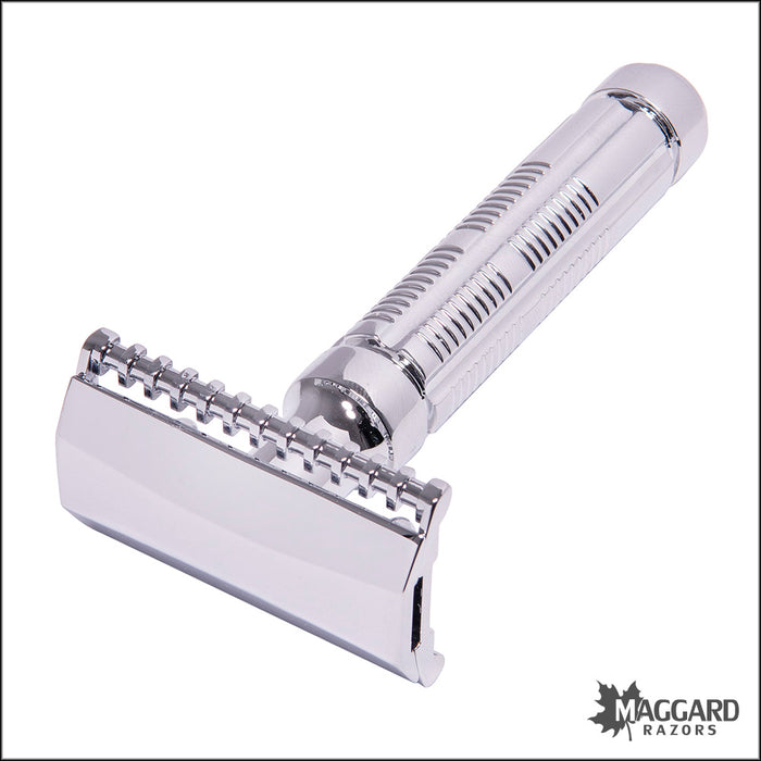 Fine Accoutrements DE5 Open Comb DE Safety Razor, Chrome Finish ...