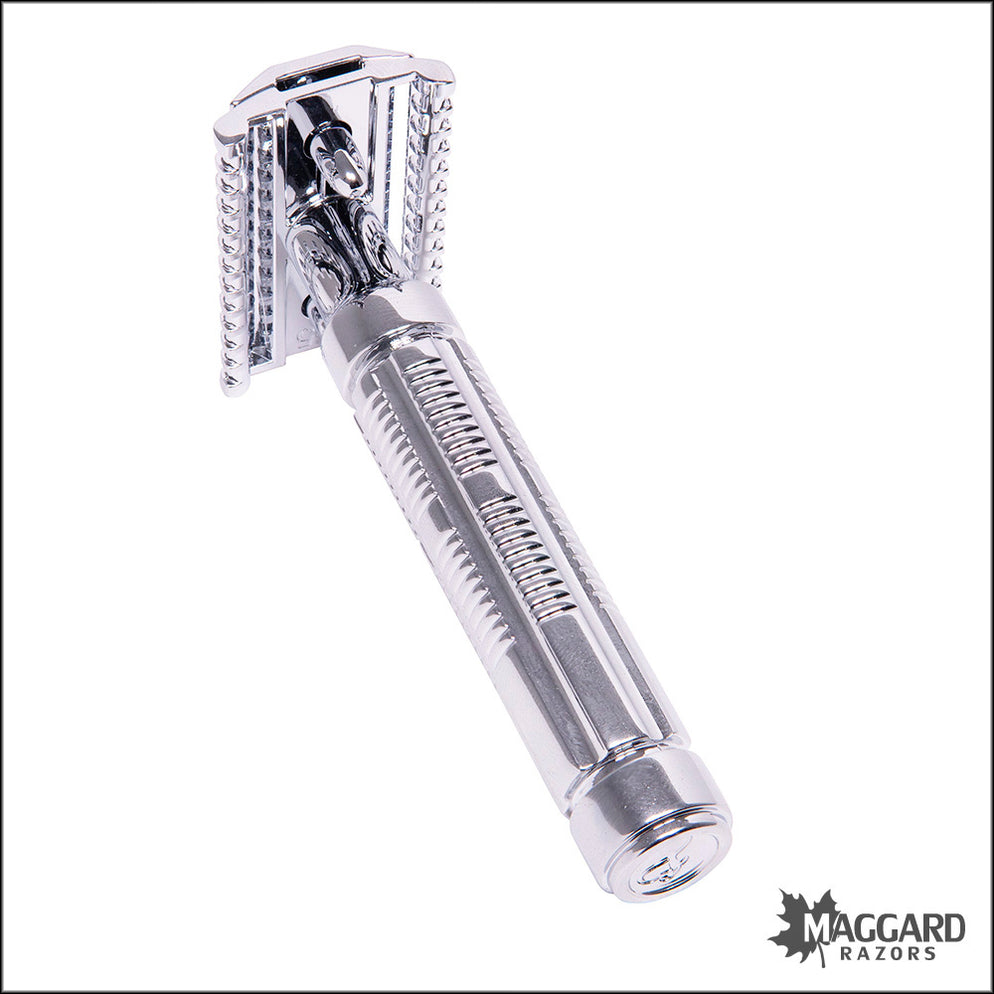 Fine Accoutrements DE5 Open Comb DE Safety Razor, Chrome Finish ...