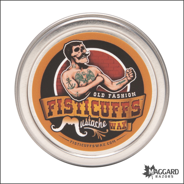 Fisticuffs Old Fashion Strong Hold Mustache Wax, 1oz Tin - Citrus Scent