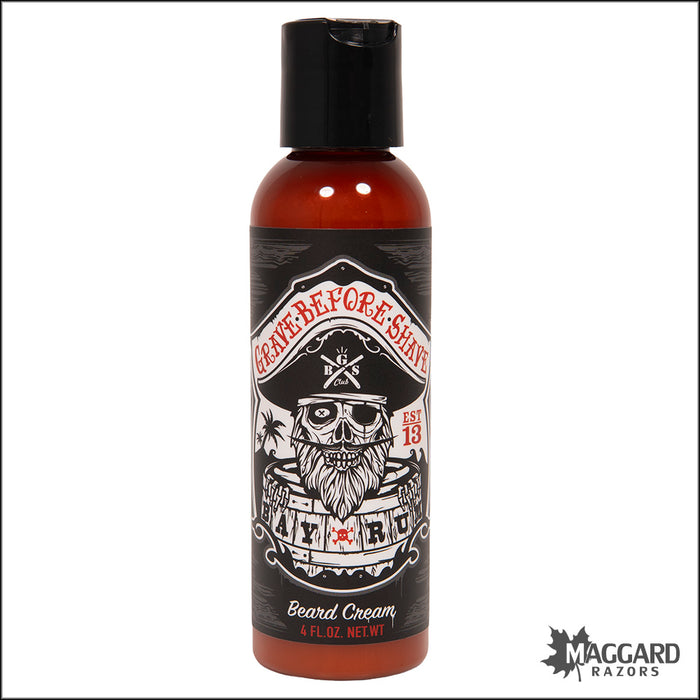 Grave Before Shave Bay Rum Beard Cream, 4oz
