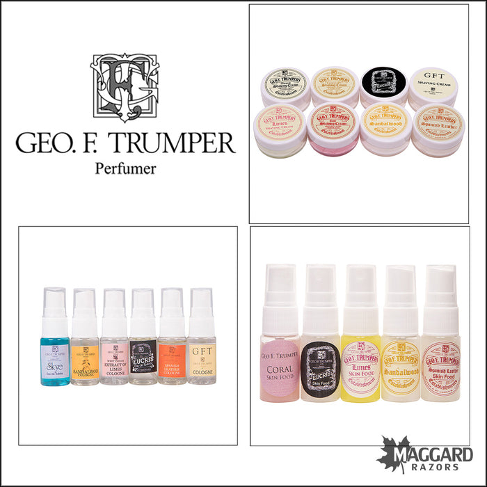 Geo F. Trumper Shaving Cream, Aftershave, Cologne, EDT, and Skin Food Samples