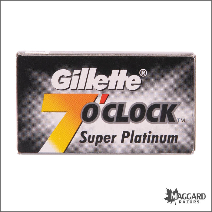 Gillette 7 O’Clock Black Super Platinum Double Edge Safety Razor Blades, 100 Pack