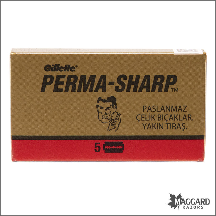 Gillette Perma-Sharp Double Edge Razor Blades, 5 Blades