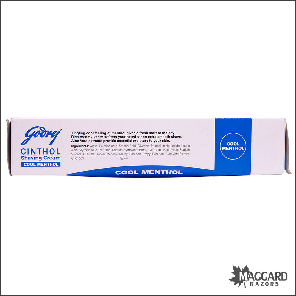 Godrej Cool Cinthol Menthol Shaving Cream Tube, 78g — Maggard Razors