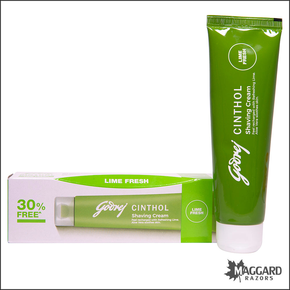 Godrej Cinthol Lime Fresh Shaving Cream Tube, 78g — Maggard Razors