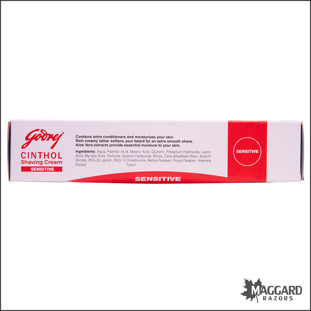 Godrej Sensitive Shaving Cream Tube, 78g — Maggard Razors