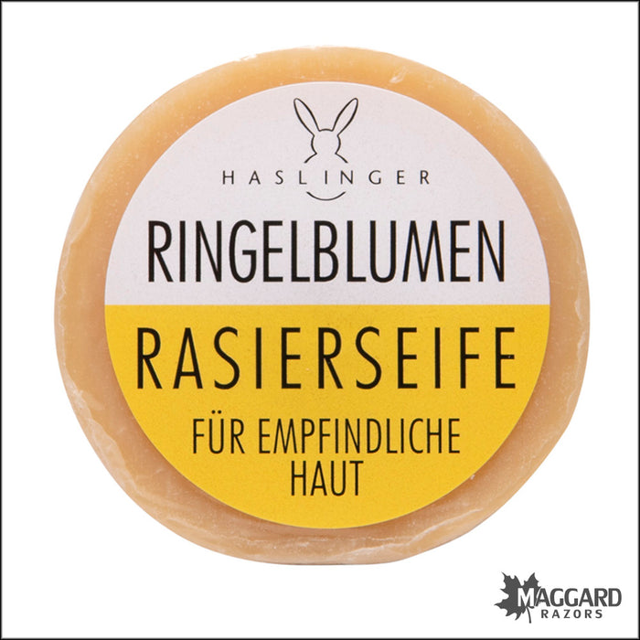 Haslinger Ringelblumen (Marigold) Shaving Soap, 60g Puck