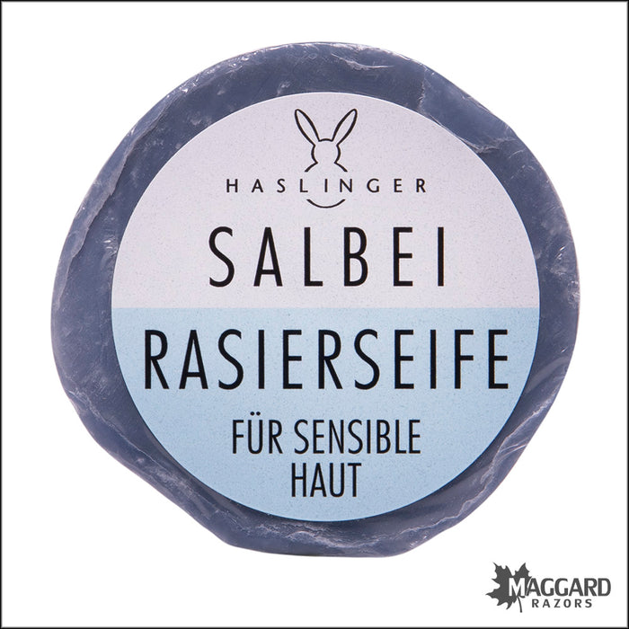 Haslinger Salbei (Sage) Shaving Soap, 60g Puck