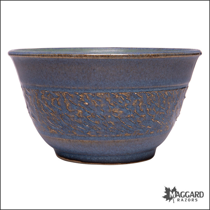 Heather Wright 2023-017 Blue and Green Handmade Ceramic Lather Bowl