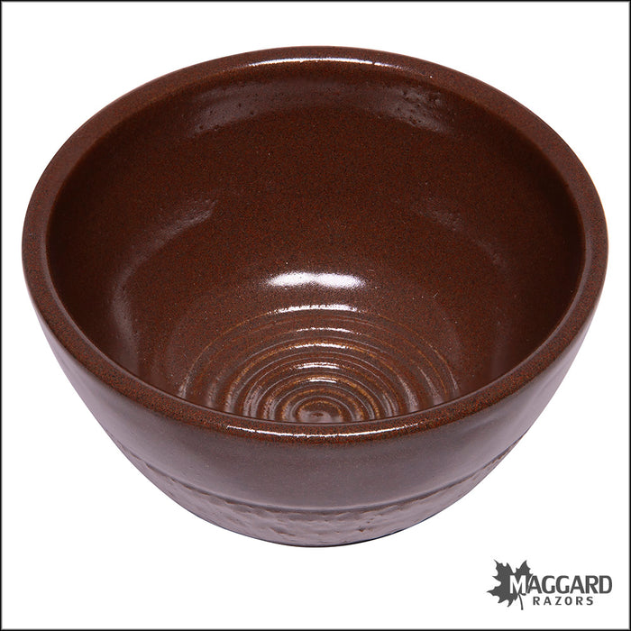 Heather Wright 2023-018 Brown Handmade Ceramic Lather Bowl