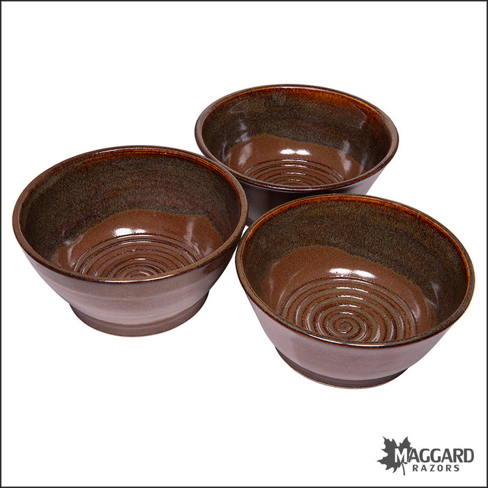 Heather Wright 2024-010 Brown Handmade Ceramic Lather Bowl