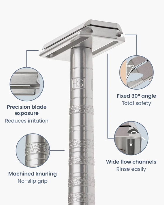 Henson Shaving AL13-M Tan Machined Aluminum DE Safety Razor