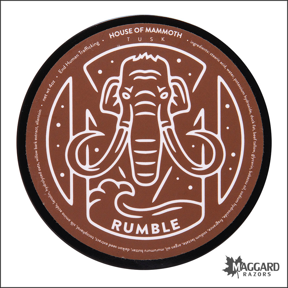 House of Mammoth Rumble Artisan Shaving Soap, 4oz — Maggard Razors