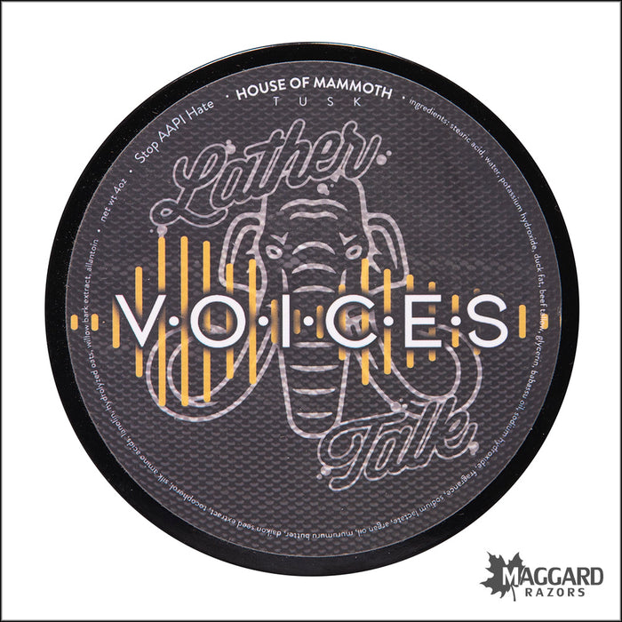 House of Mammoth Voices Artisan Shaving Soap, 4oz