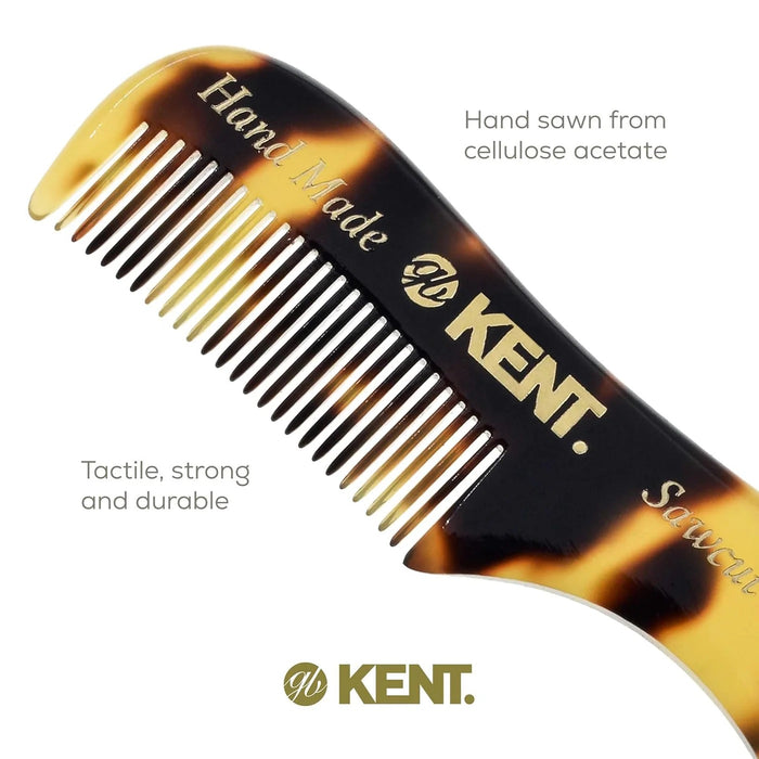 Kent Comb 81T-TY Hand Cut Beard and Moustache Comb, 73mm