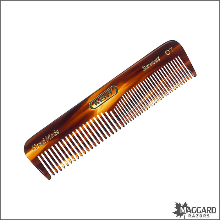 Kent A OT Hand Cut Coarse and Fine Tooth Pocket Comb, 112mm