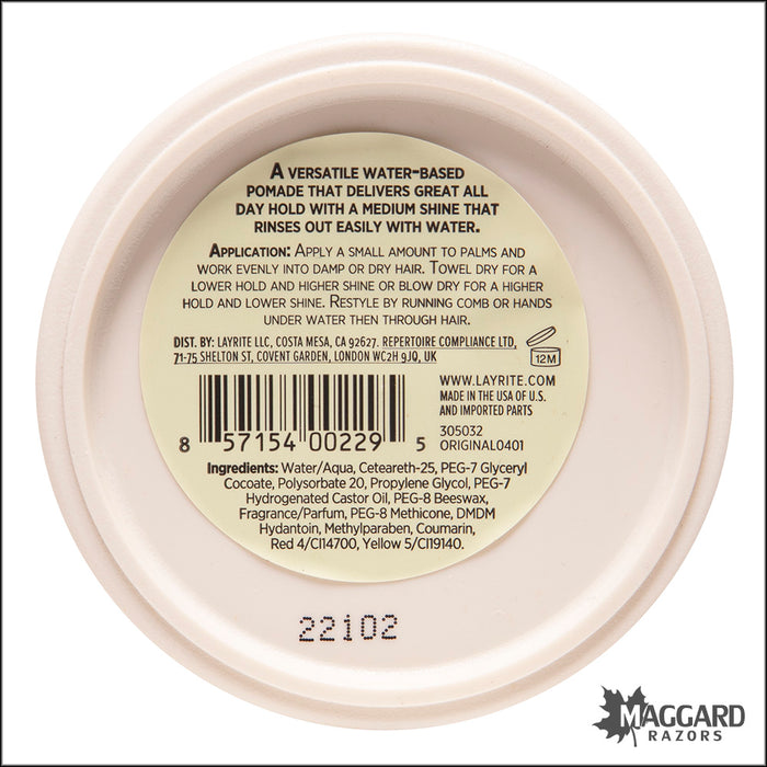 Layrite Original Hair Pomade, 4.25oz — Maggard Razors