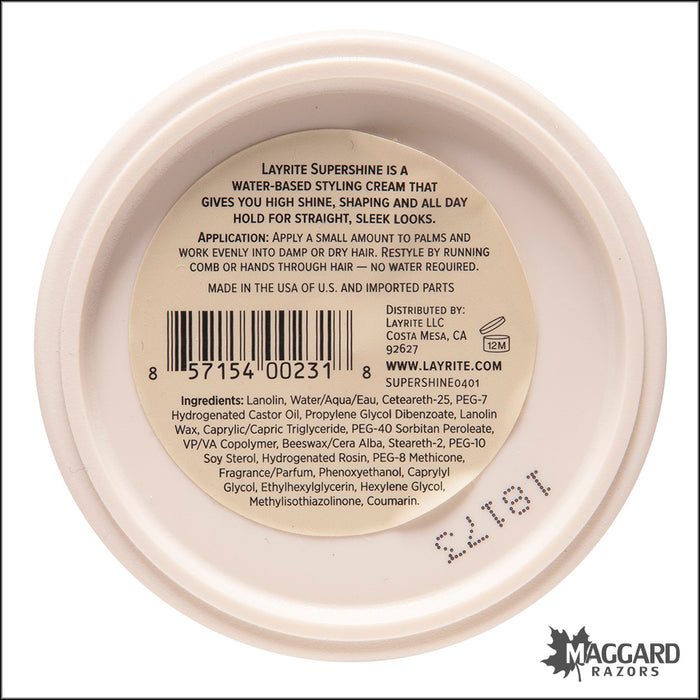 Layrite Supershine Cream Pomade, 4.25oz