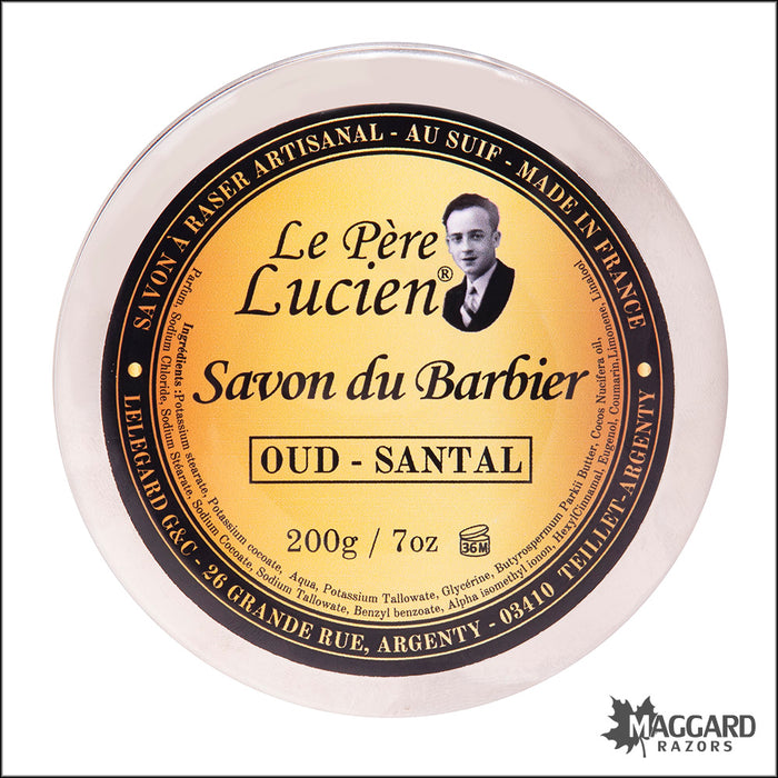 Le Père Lucien Oud Santal Tallow Shaving Soap, 200g