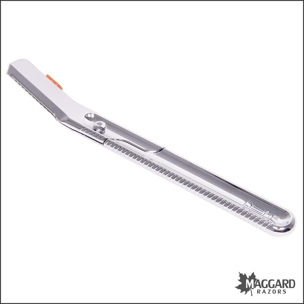 Leaf Dermaplaner Tool in Polished Chrome, Includes 2 Blades, 2 Blade G ...