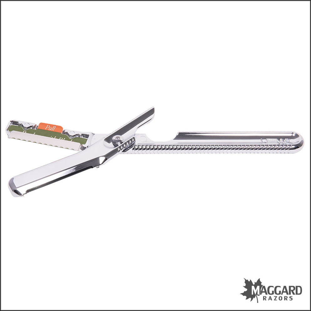 Leaf Dermaplaner Tool in Polished Chrome, Includes 2 Blades, 2 Blade G ...