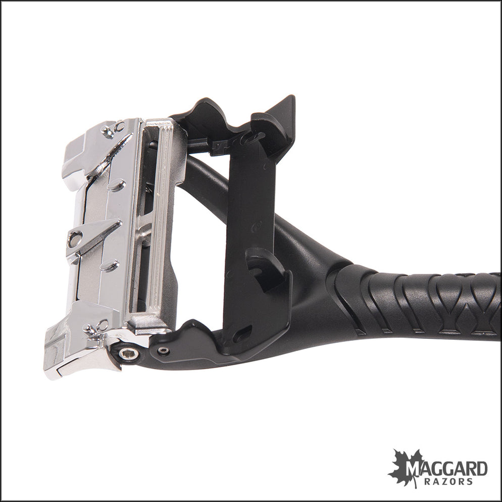 Leaf Two - Multi Blade Pivoting Head Safety Razor, Black — Maggard Razors