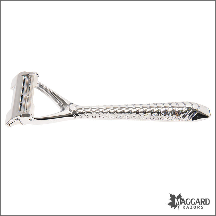 Leaf Two - Multi Blade Pivoting Head Safety Razor, Chrome — Maggard Razors