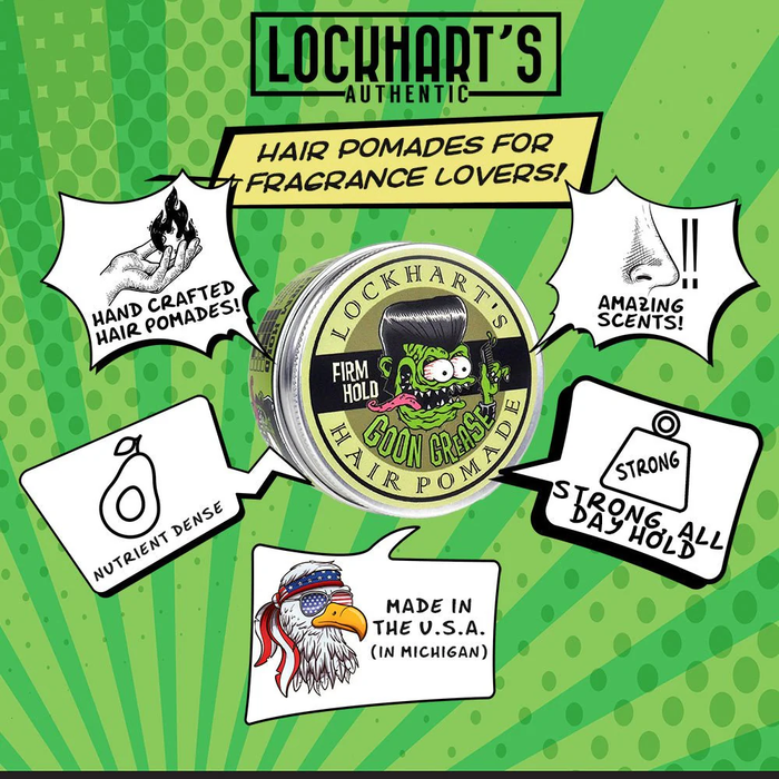 Lockhart's Goon Grease Oil Based Hair Pomade, 3.4oz - Heavy Hold