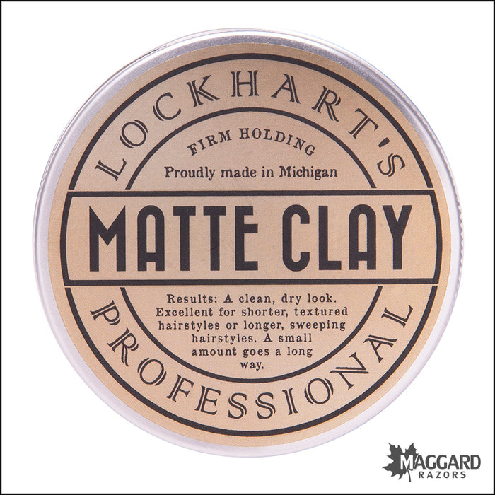 Lockhart's Professional Matte Clay Firm Hold Pomade, 3.4oz