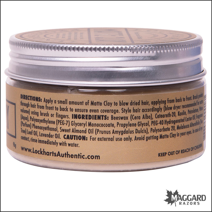 Lockhart's Professional Matte Clay Firm Hold Pomade, 3.4oz