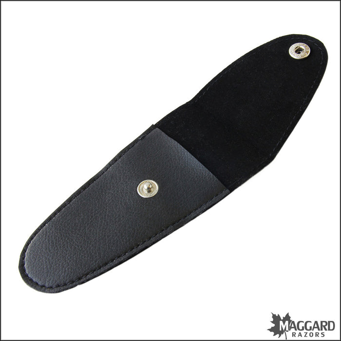 Maggard Razors Leather Safety Razor Travel Case with Snap