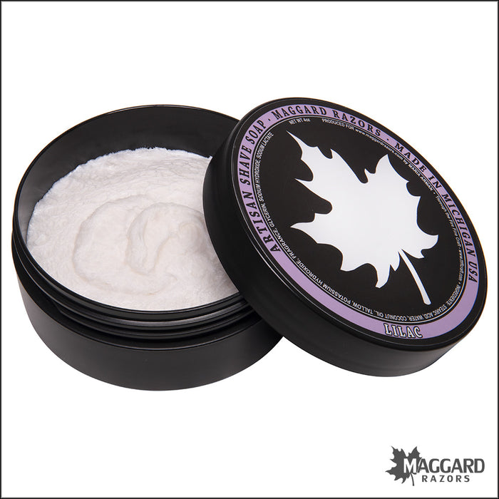 Maggard Razors Lilac Shave Soap with Tallow, 4oz