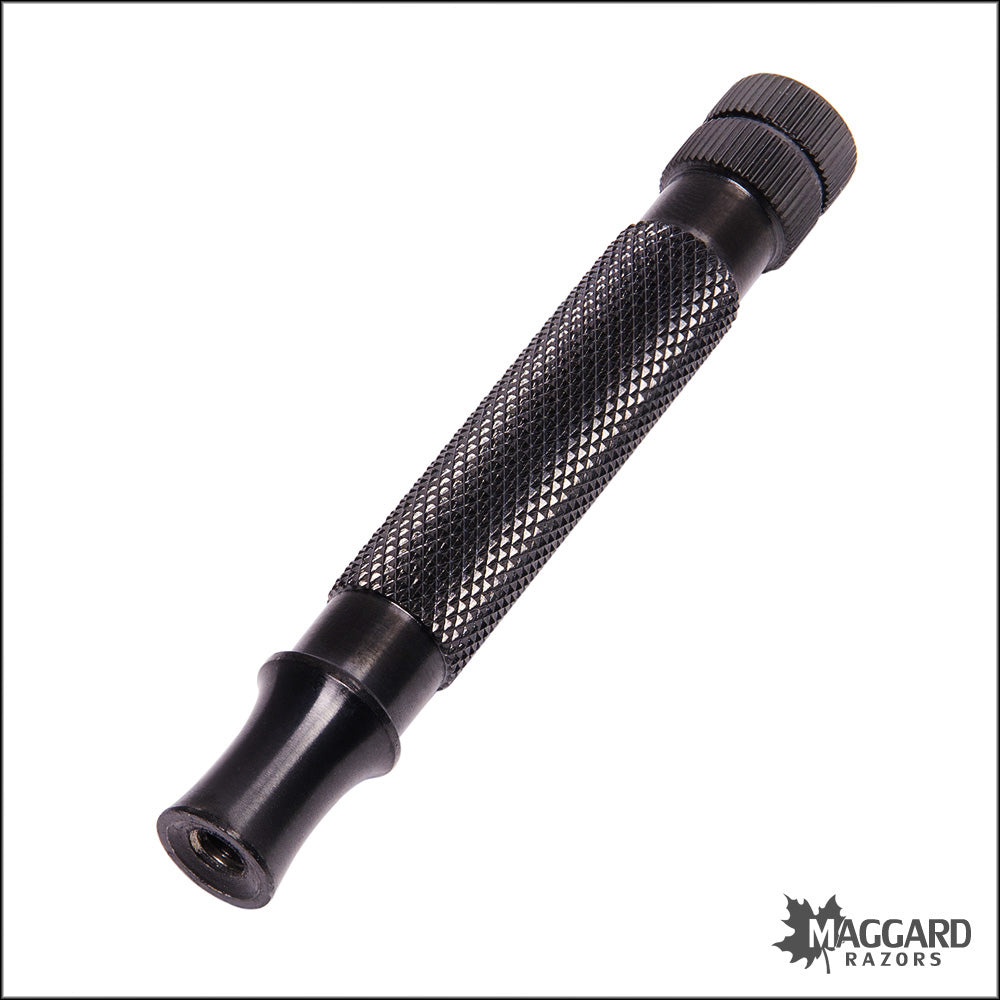 Maggard Razors DE Safety Razor MR1 Anodized Stainless Steel Black, Han