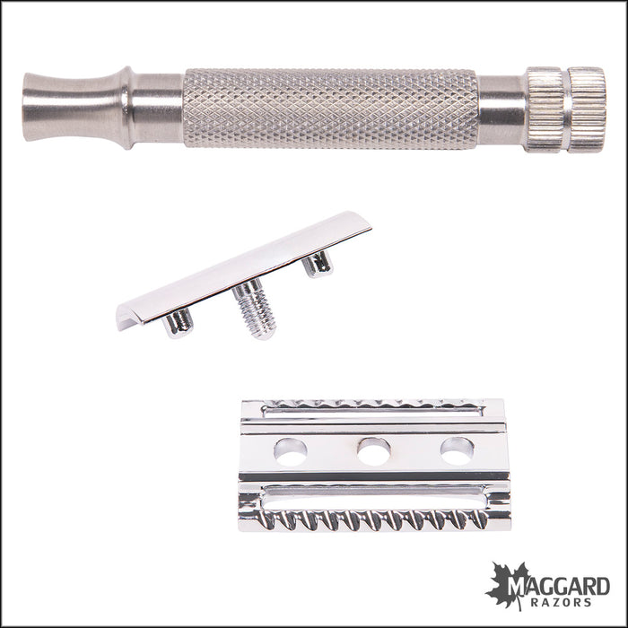 Maggard Razors DE Safety Razor MR1 Stainless Steel Handle